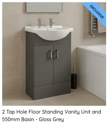 gloss grey vanity 2th