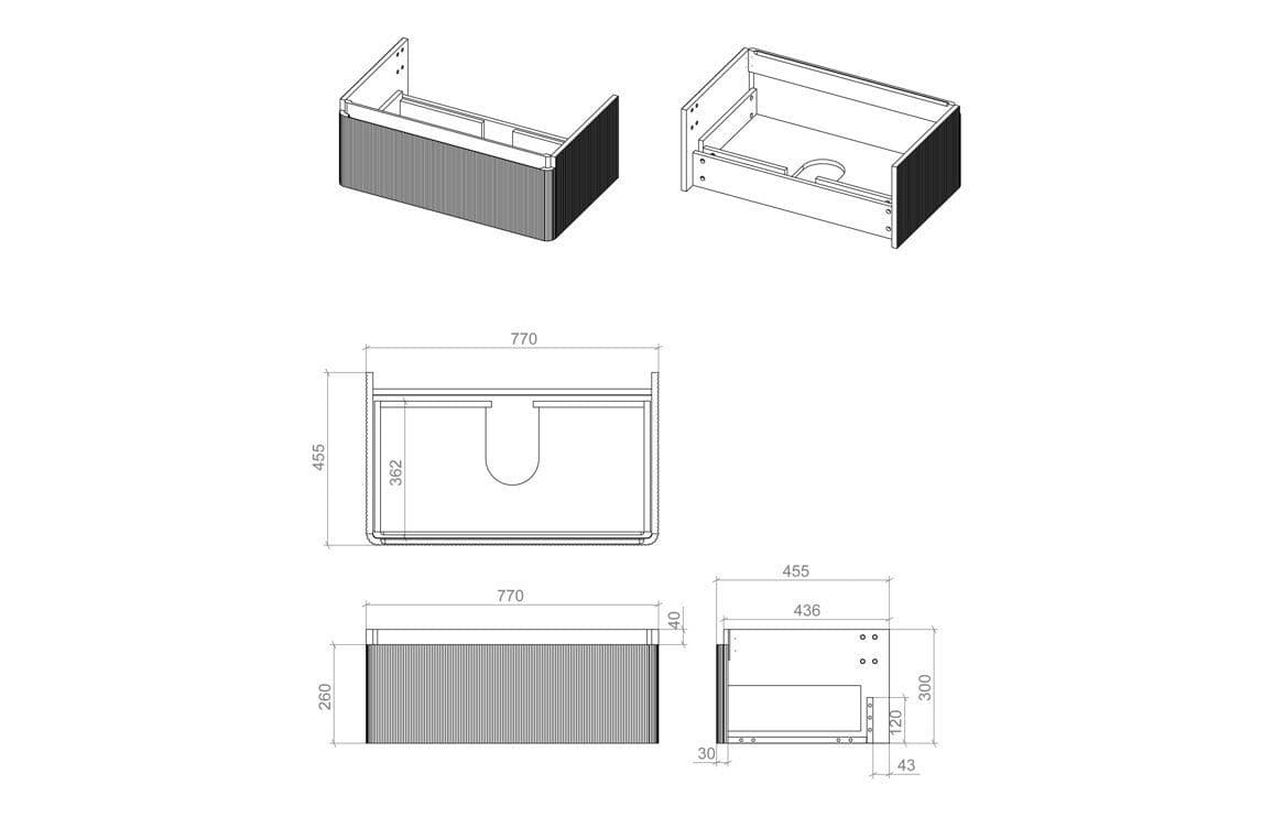 arden 800mm dimensions