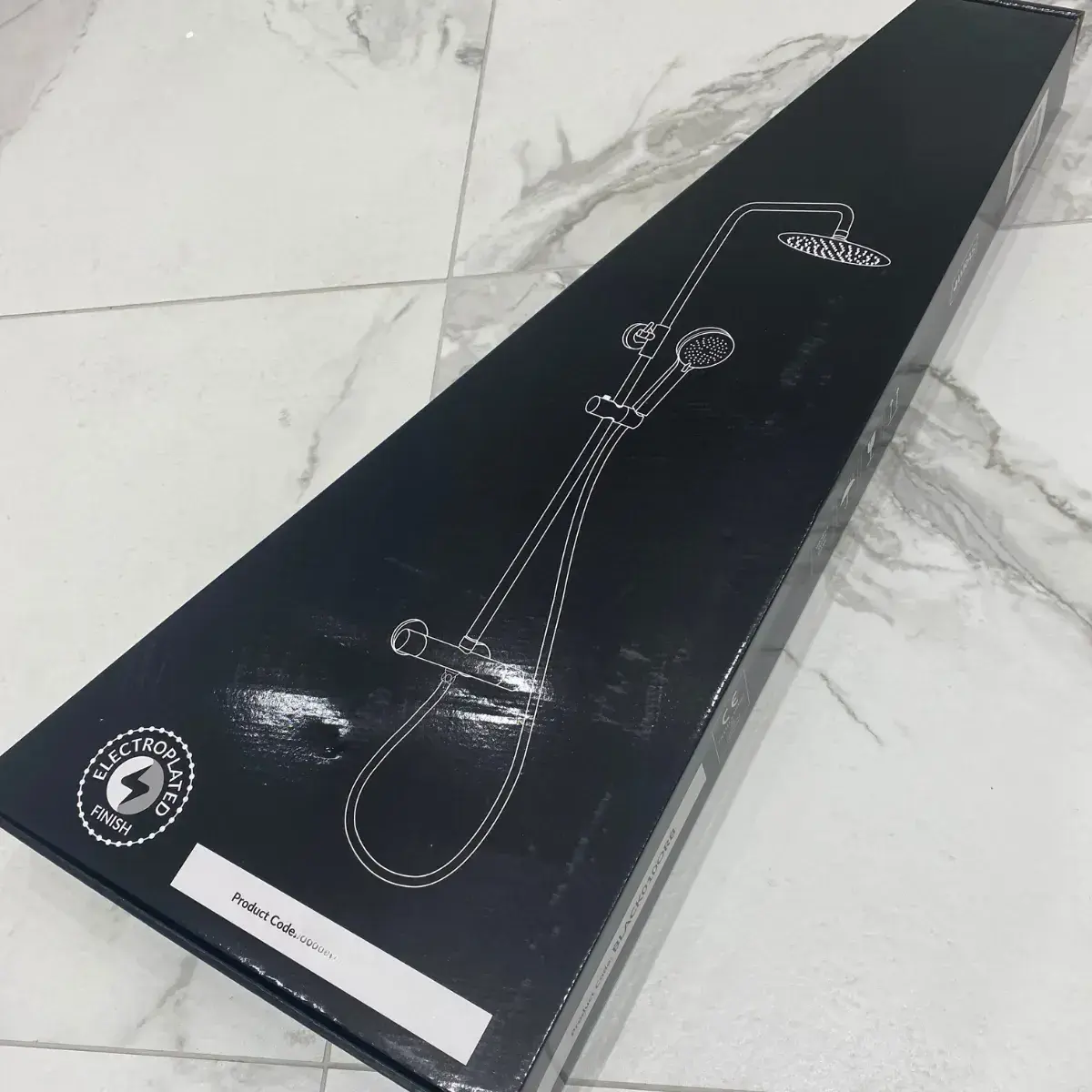 matt black dual shower