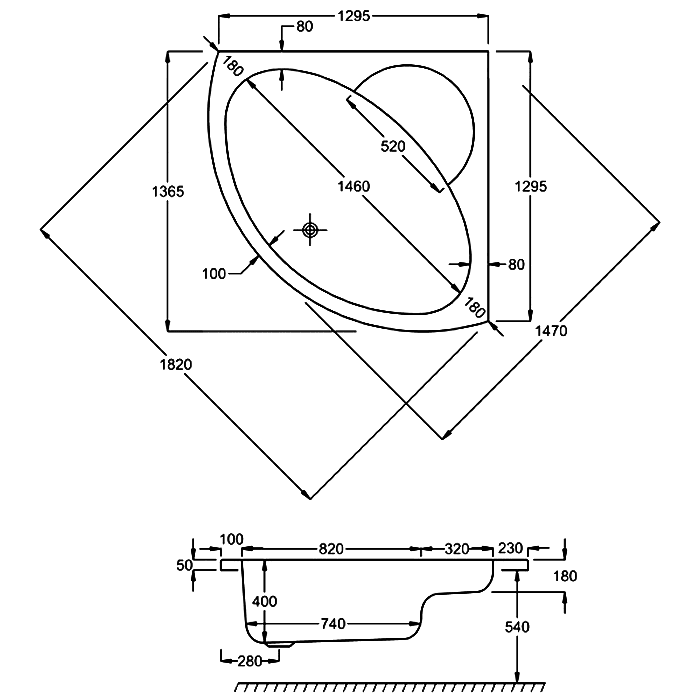 Carron Monarch Technical Drawing