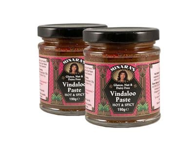 Mi﻿nara's 6 Pack Vindaloo Paste - Gluten Free, Nut Free, Dairy Free.  Curry Paste