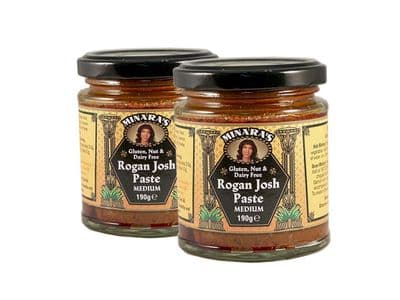 6 Pack Minara's Rogan Josh Paste - Gluten Free, Nut Free, Dairy Free. 190g
