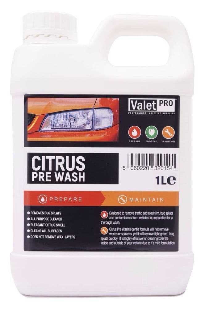 Valet PRO Citrus Pre Wash 1 Litre Wax Safe All Purpose Cleaner APC