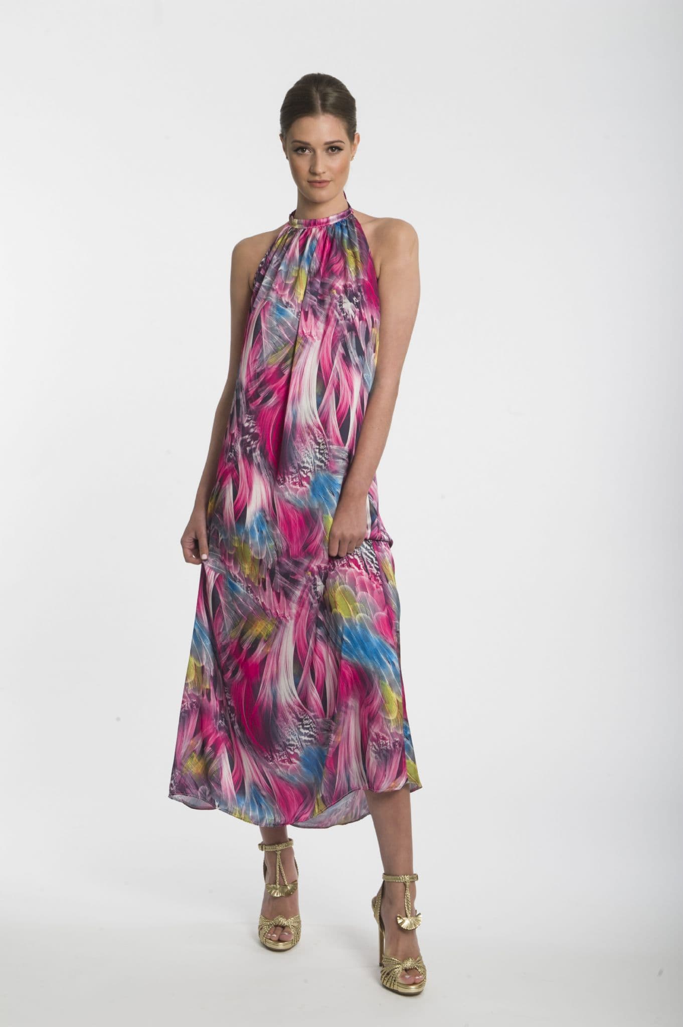 Halter Neck Tassel tie Dress