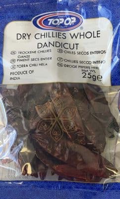 dry chillies dandicut 25g