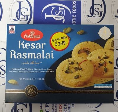 Kesar Rasmalai Chilled 500g Haldiram