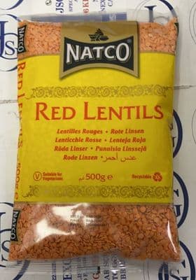 Natco Red Lentils Polished 500g