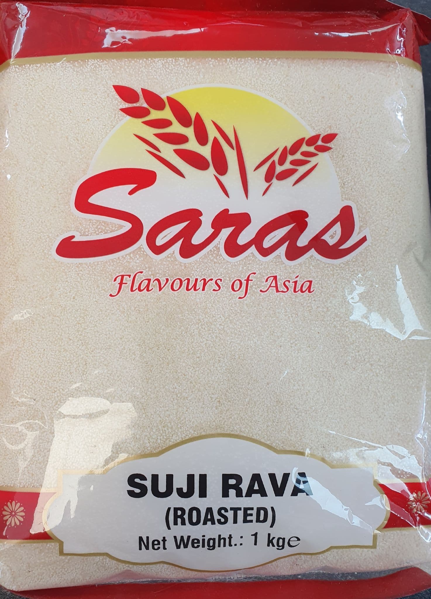 SARAS SOOJI RAVA Roasted Rava 1Kg Suji