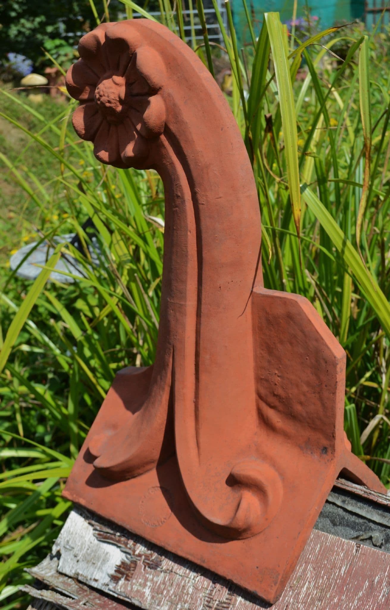 Daisy top Victorian decorative roof finial angled ridge