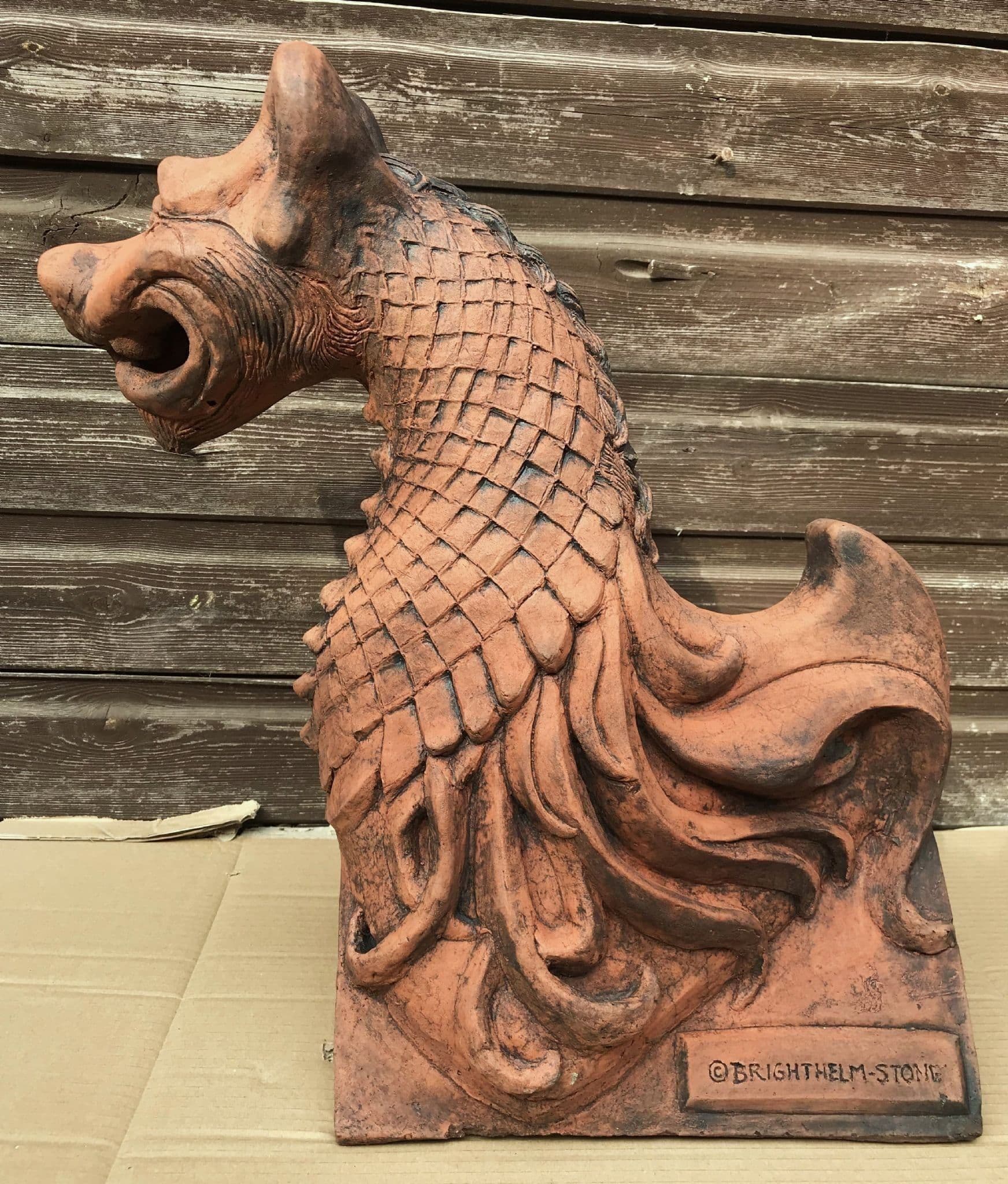 Legend Dragon roof finial 100 angled ridge tile