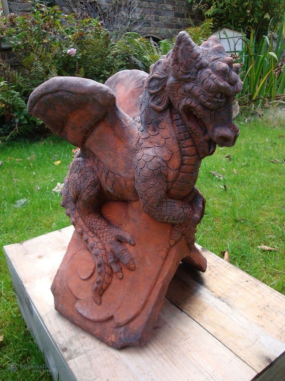 St Dragon roof finial angled ridge