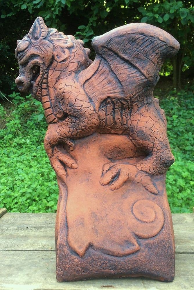 St Dragon roof finial half round ridge