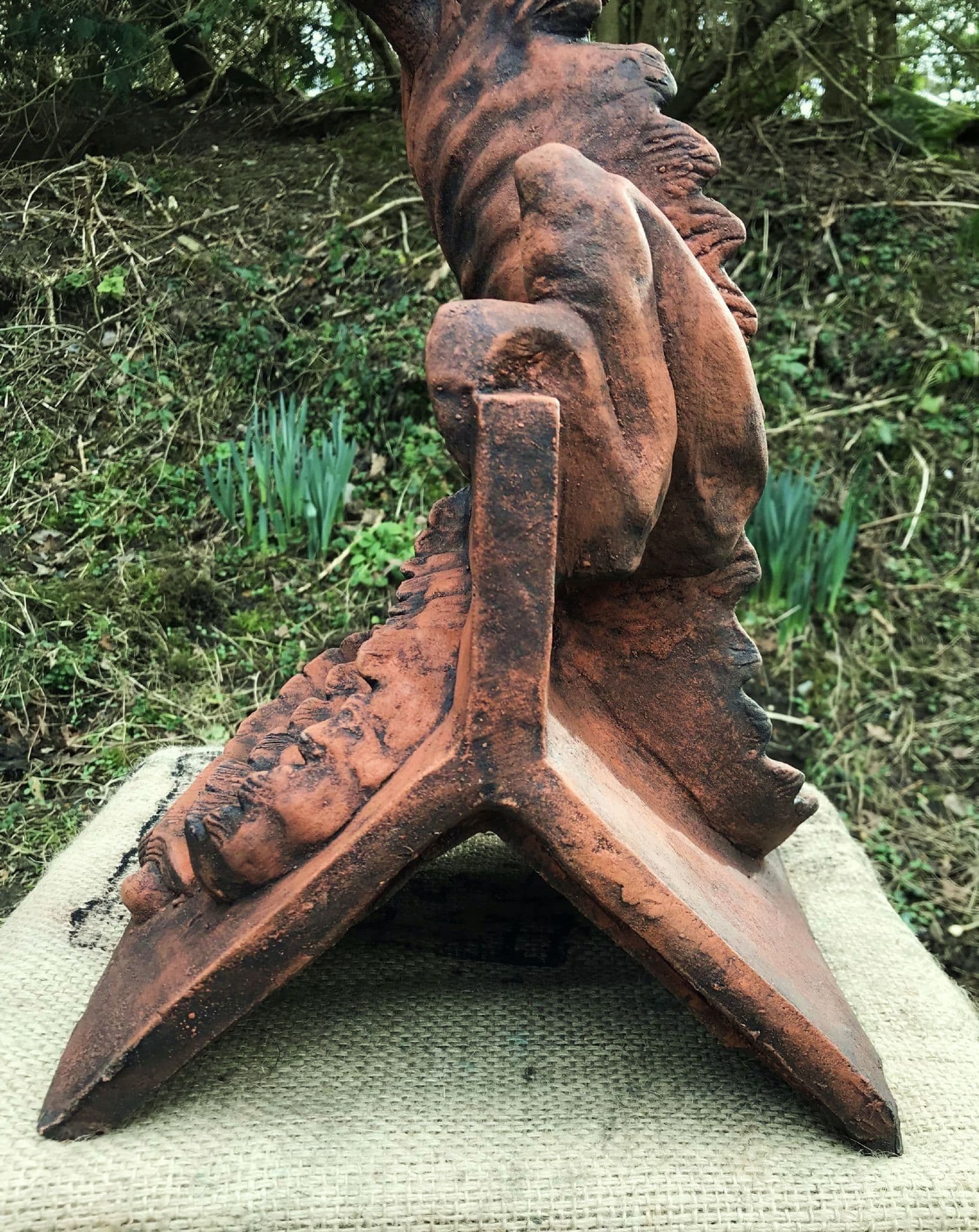 Welsh Dragon Roof finial 110 degree angled decorative ridge tile