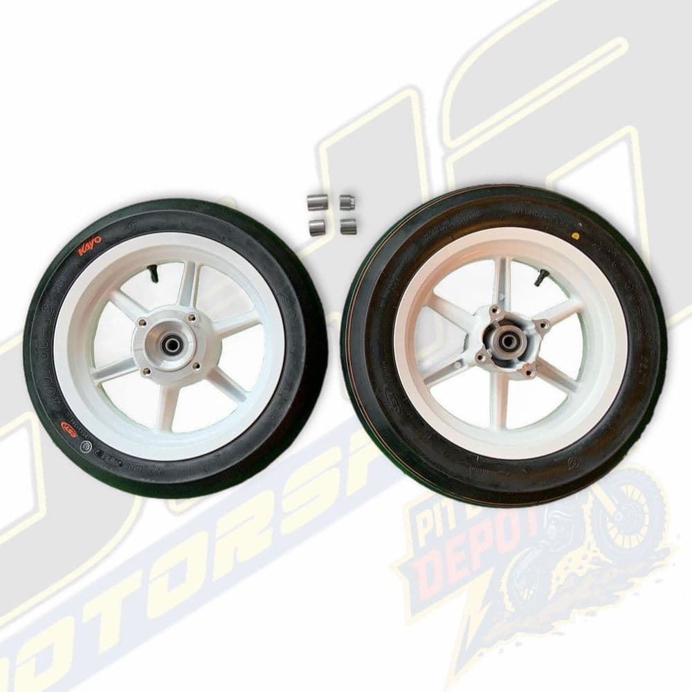 12" Supermoto MAG Pit Bike Wheels with Slick Tyres