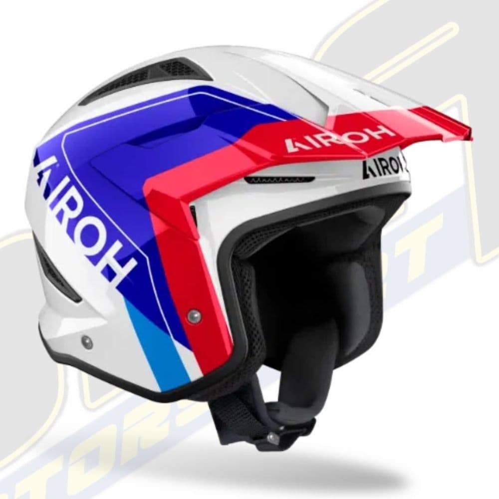 Airoh TRR 2 Trials Helmet - Hunt Blue / Red