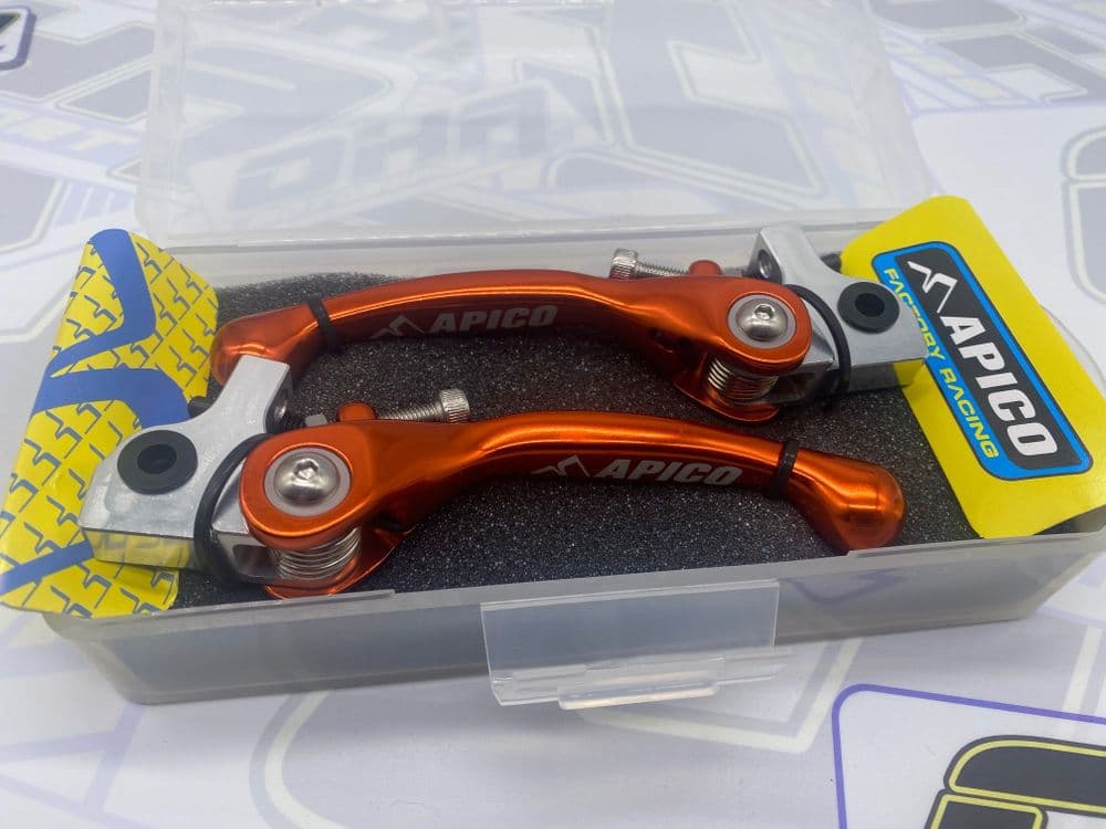 Apico Flexi Trials Brake & Clutch Lever for AJP / Braktec - ORANGE