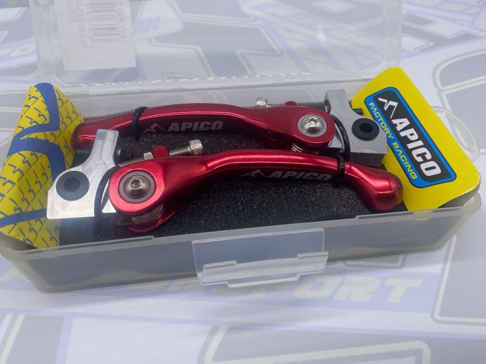 Apico Flexi Trials Brake & Clutch Lever for AJP / Braktec - RED