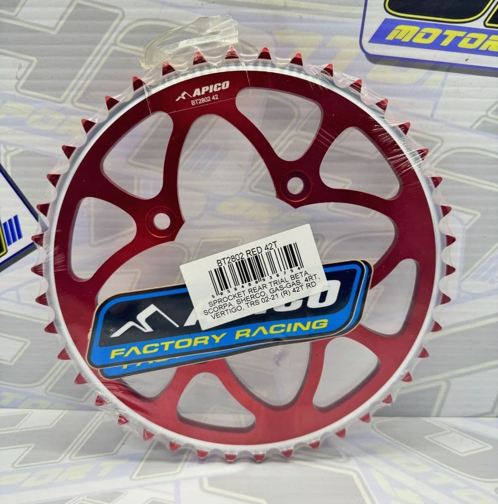 Apico / Talon Trials Rear Sprocket - RED