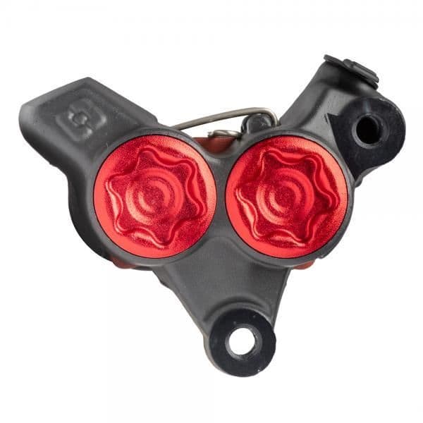 Braktec Monobloc Trials Front Brake Caliper (Pinless) - Red