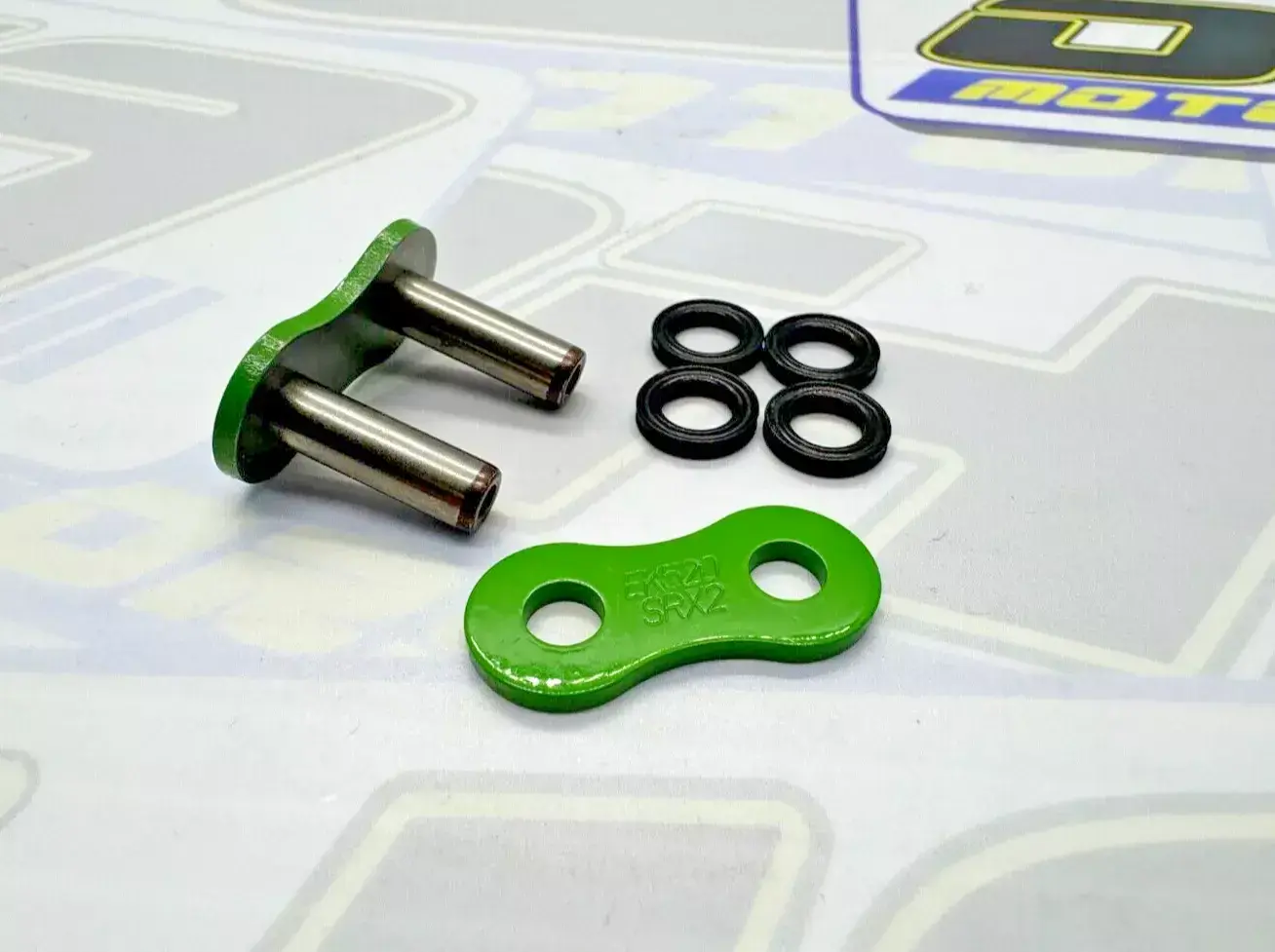 EK 520 SRX / SRX2 Rivet Type Chain Joining Link - Green