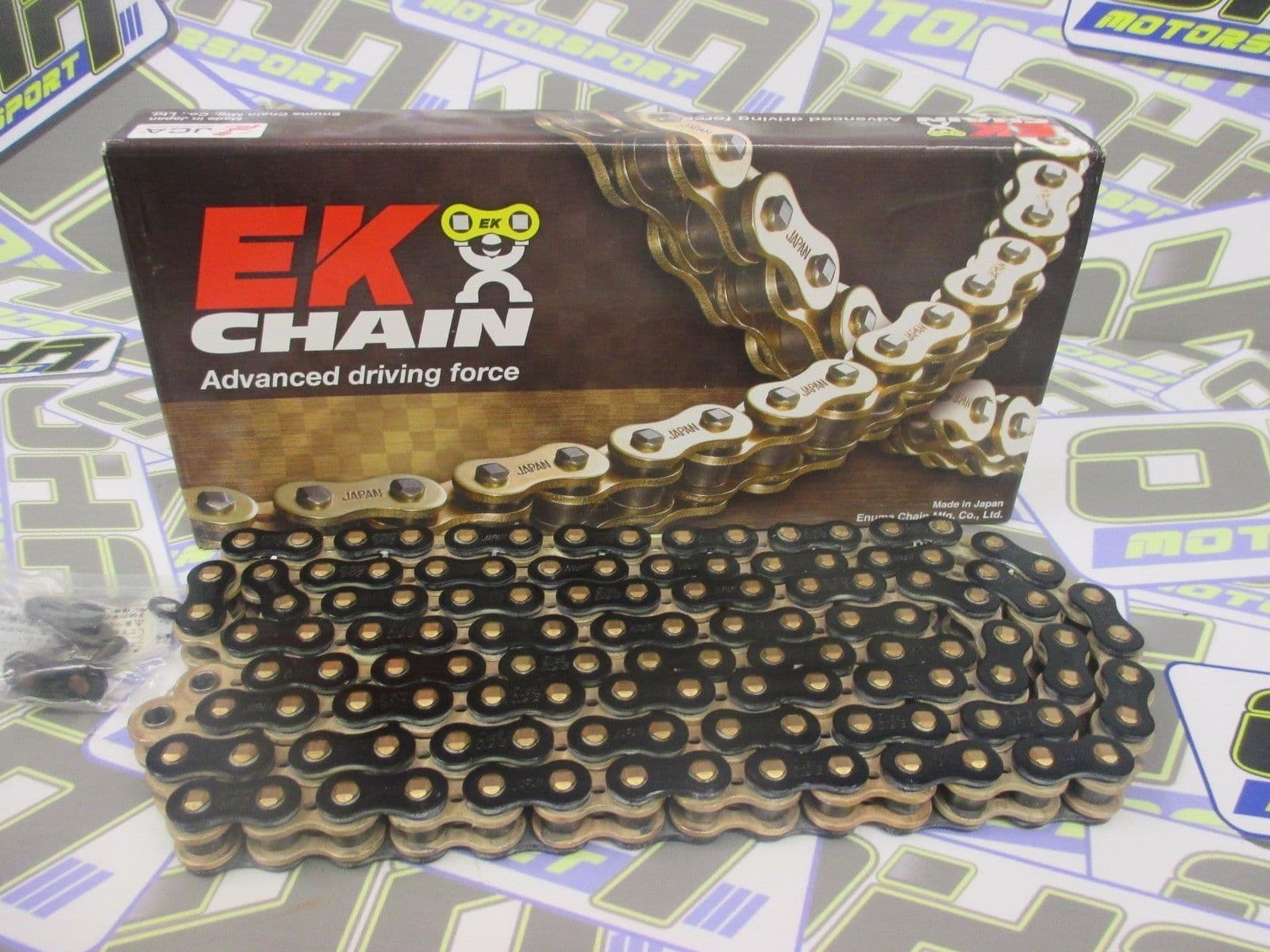 EK 520 SRX2 X-Ring Drive Chain - 520 PITCH - Black & Gold