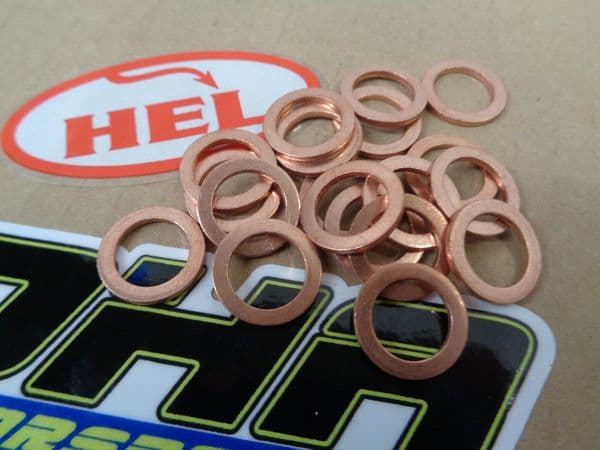 HEL M12 (12mm) Copper Crush Washers - 15 Pack -