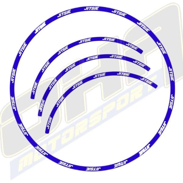 Jitsie Full Wheel Rim Stickers / Decals - Blue