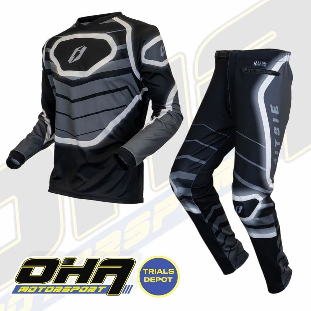 Jitsie L3 Petrl Trials Shirt & Pants Combo Kit - Black