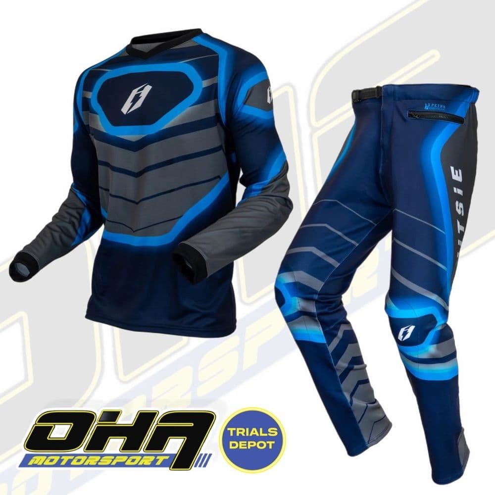 Jitsie L3 Petrl Trials Shirt & Pants Combo Kit - Blue