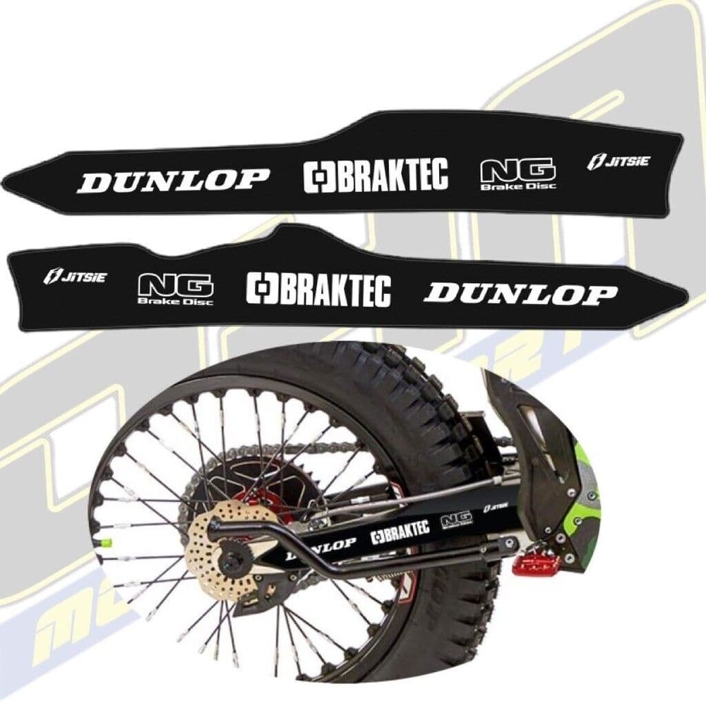 Jitsie Swingarm Stickers / Decals - Vertigo 2016-2024 - Dunlop