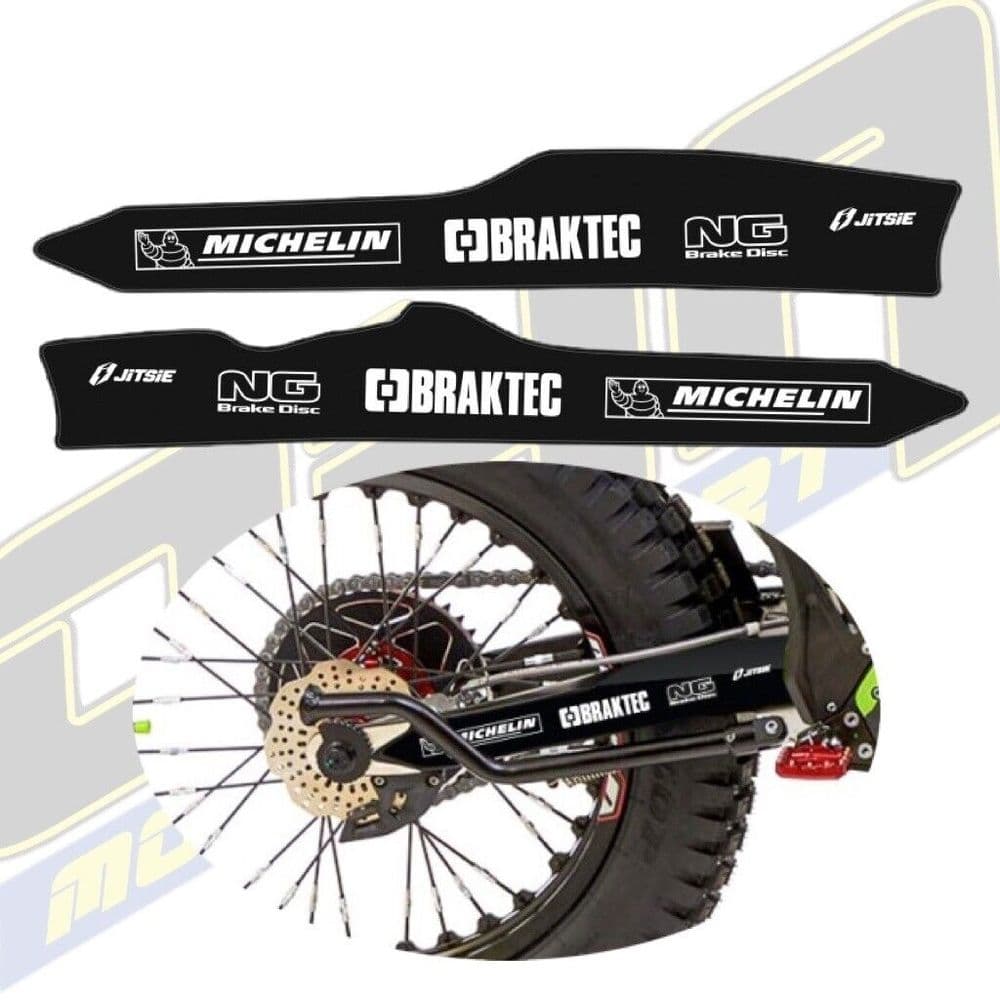 Jitsie Swingarm Stickers / Decals - Vertigo 2016-2024 - Michelin