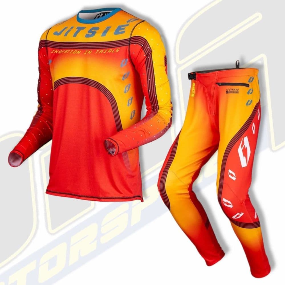 Jitsie T3 AIR Trials Shirt & Pants Combo Kit - Stykko Red