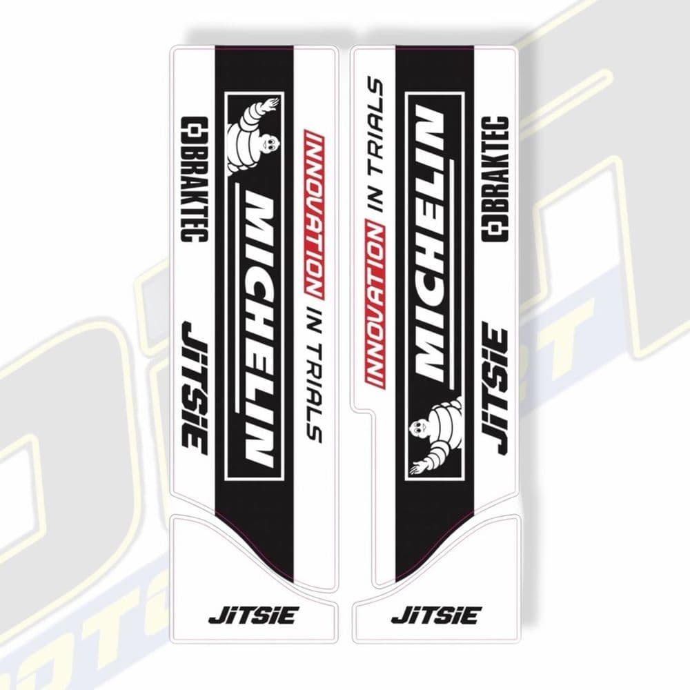 Jitsie Trials Fork Decals - Beta / Paioli  - Michelin