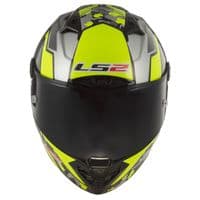 LS2 FF805 Thunder Carbon Motorcycle Race Helmet - Space Hi Viz Yellow / Grey