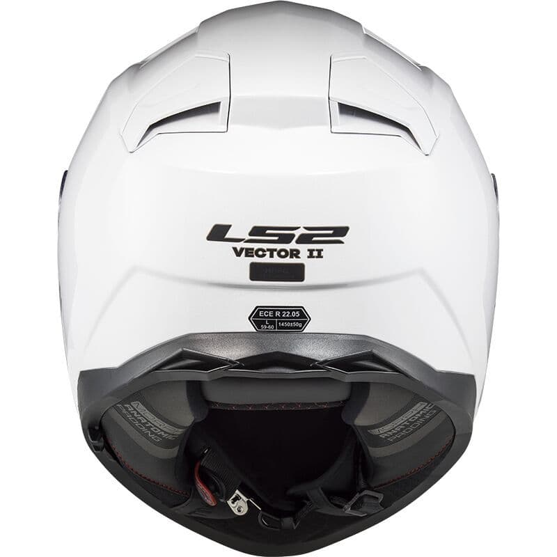 LS2 FF811 Vector II Motorcycle Helmet with Drop Down Sun Visor White