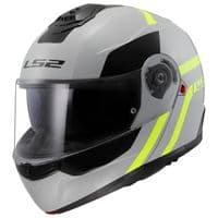 LS2 FF908 Strobe II Flip Front Motorcycle Helmet with Drop Down Visor - AutoX Grey Hi Viz Yellow