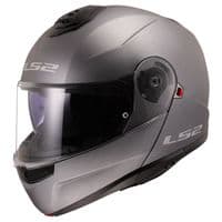 LS2 FF908 Strobe II Flip Front Motorcycle Helmet with Drop Down Visor - Solid Matt Titanium