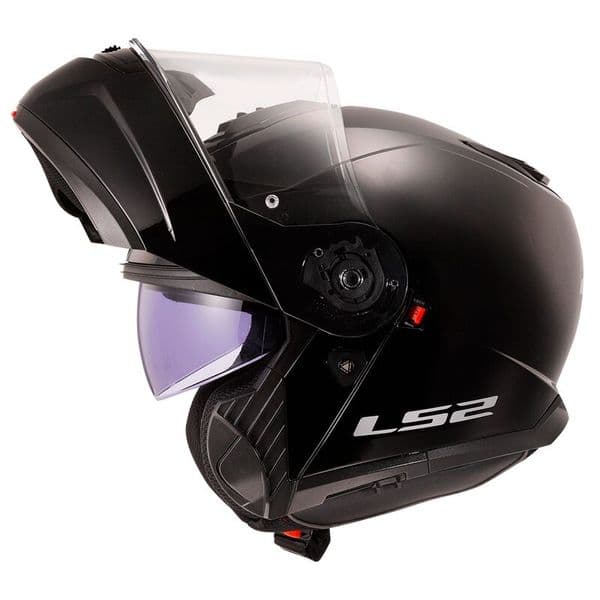 LS2 FF908 Strobe II Flip Front Motorcycle Helmet with Drop Down Visor - Solid Matt Black