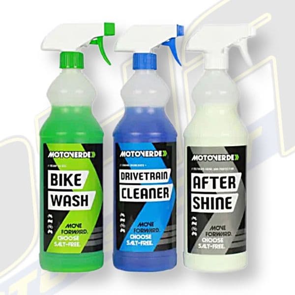 MotoVerde Trio Care Pack - Bike Wash, Drivetrain Clean & After Shine