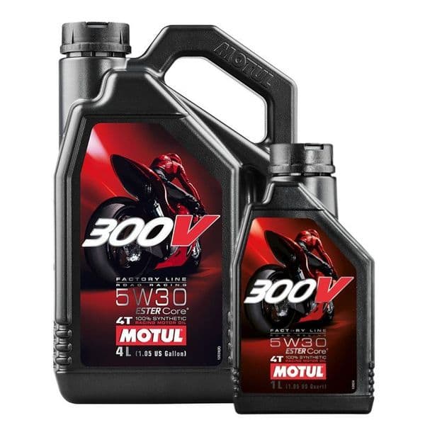 Motul 300V Factory Line Road Racing Engine Oil - 5W30