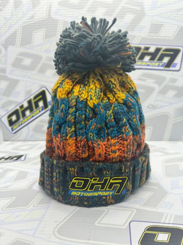 OHA Motorsport Bobble Beanie Hat - Twist