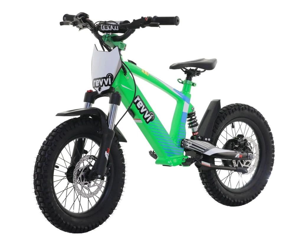 Revvi 16 XL Kids Electric Bike - GREEN