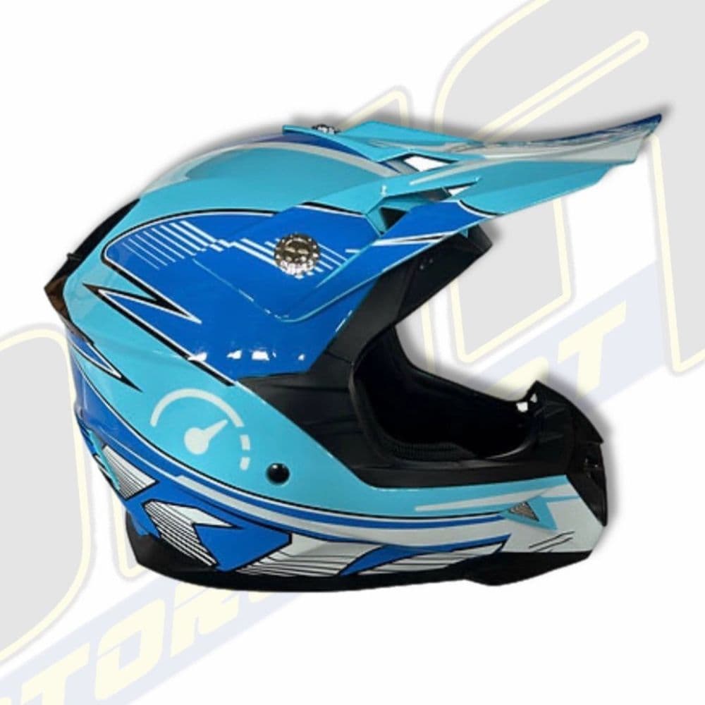 Revvi Kids Youth MX Motocross / Balance Bike Helmet - Blue