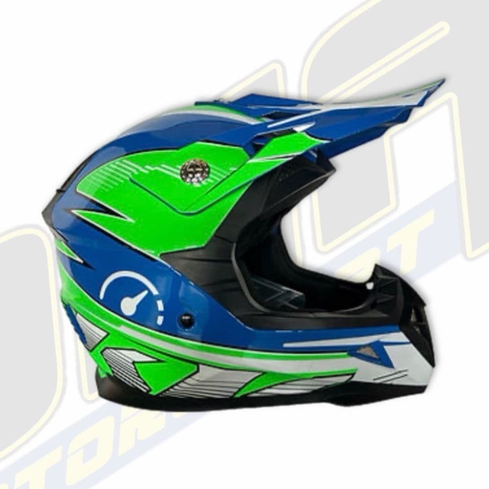 Revvi Kids Youth MX Motocross / Balance Bike Helmet - Green