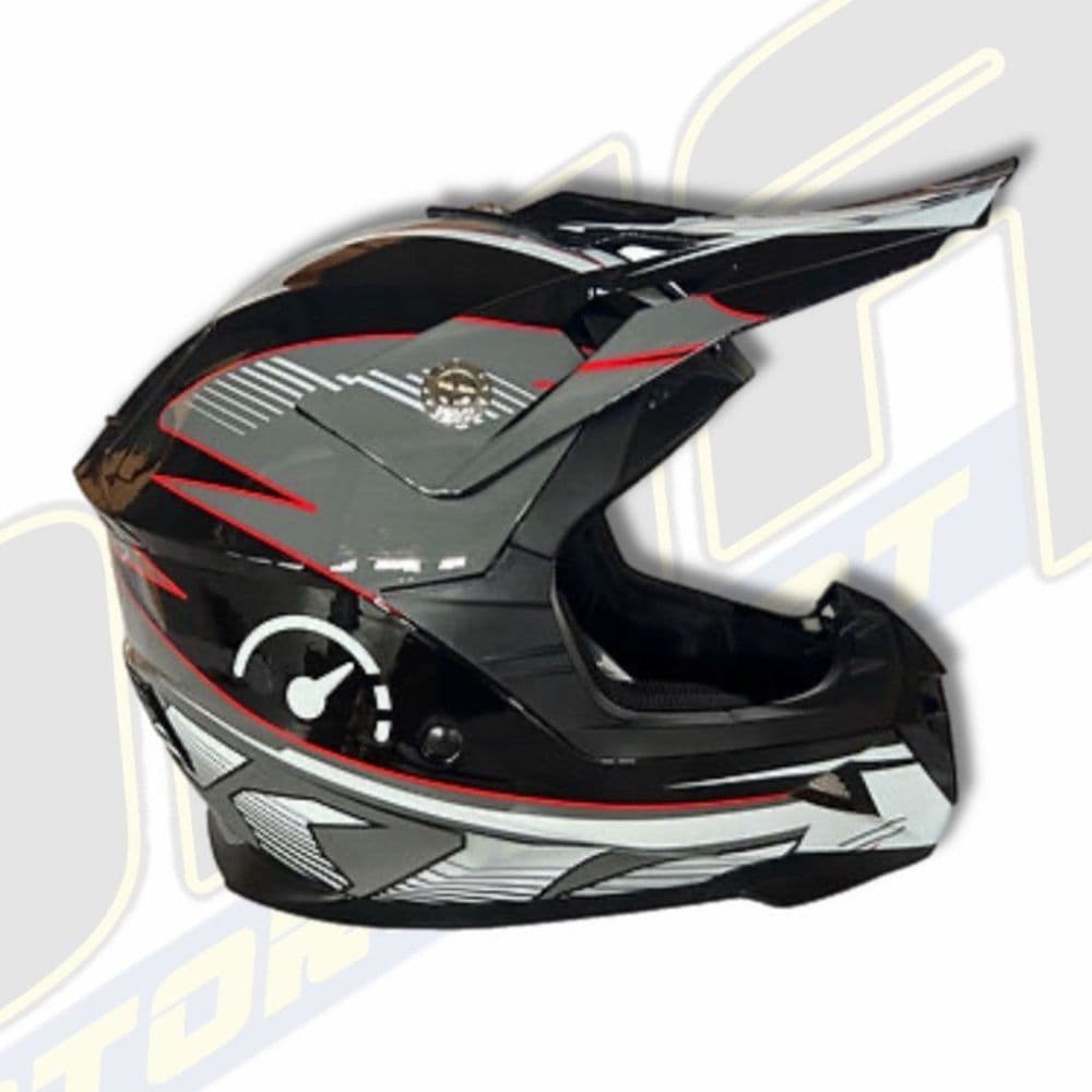 Revvi Kids Youth MX Motocross / Balance Bike Helmet - Grey