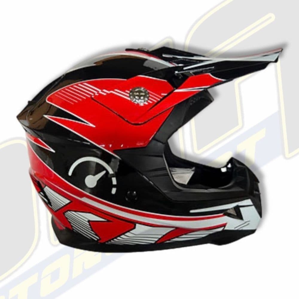 Revvi Kids Youth MX Motocross / Balance Bike Helmet - Red
