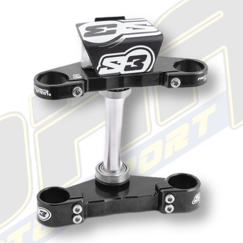S3 CNC Triple Clamps / Yokes for Beta with Tech Forks 39mm  - Black