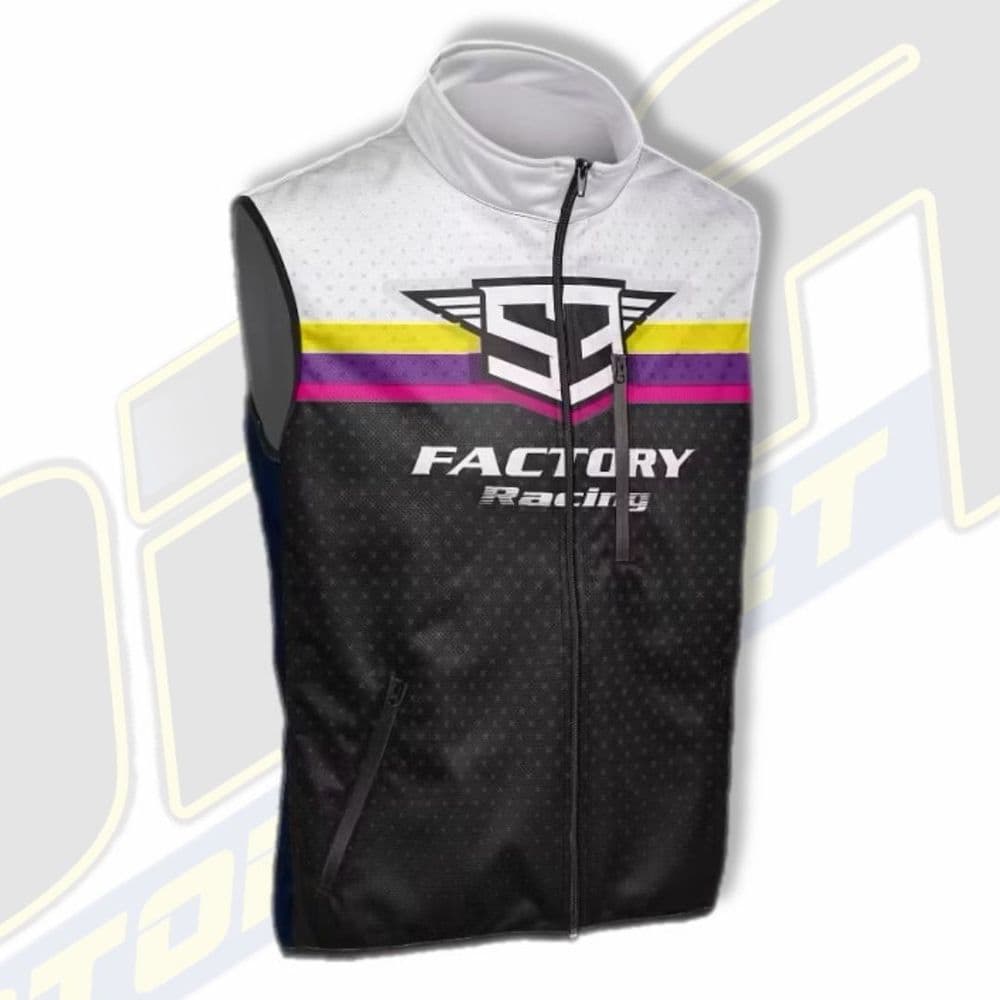 S3 Racing Collection Trials Gilet / Bodywarmer - Black / Pink