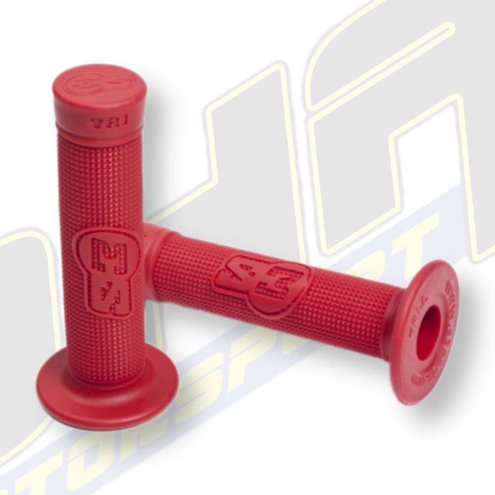 Auto Grip Rib 3 S3 Tri Trials Handlebar Grips - RED