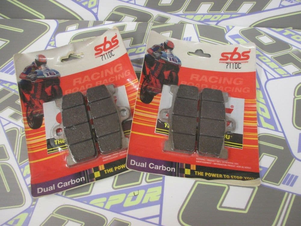 SBS Dual Carbon Race Front Brake Pads - Brembo Monoblock XA93310/11 Calipers